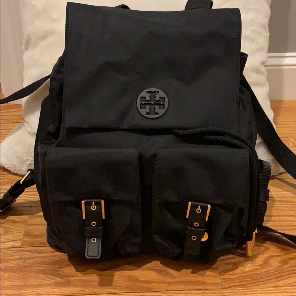 Tory Burch Black Nylon Backpack